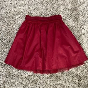 little red puff skirt